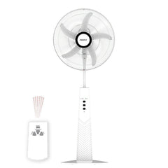 Firefly by Winland 18 inch Rechargeable Stand Fan with LED Night Light and Remote Control FEL634