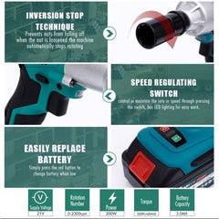 Mailtank by Winland 21V Cordless 1/2 inch Impact Wrench Brushed Electric Wrench w/ 2 Li-ion Battery
