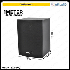 Konzert by Winland 2pcs Bookshelf Active 2-way Speaker System Audio Sound 100watts KS-55A+