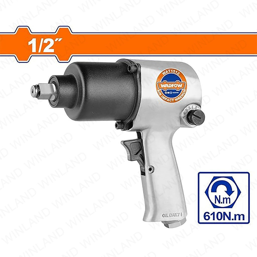 Wadfow by Winland 7500/min(1/2in) Air Impact Wrench Without Quick Plug WAT1512 WAD-PT