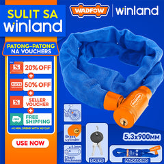 Wadfow by Winland 5.3mm x 900mm 100% Brass Cylinder Bicycle Chain Lock WBK4109 WAD-HT