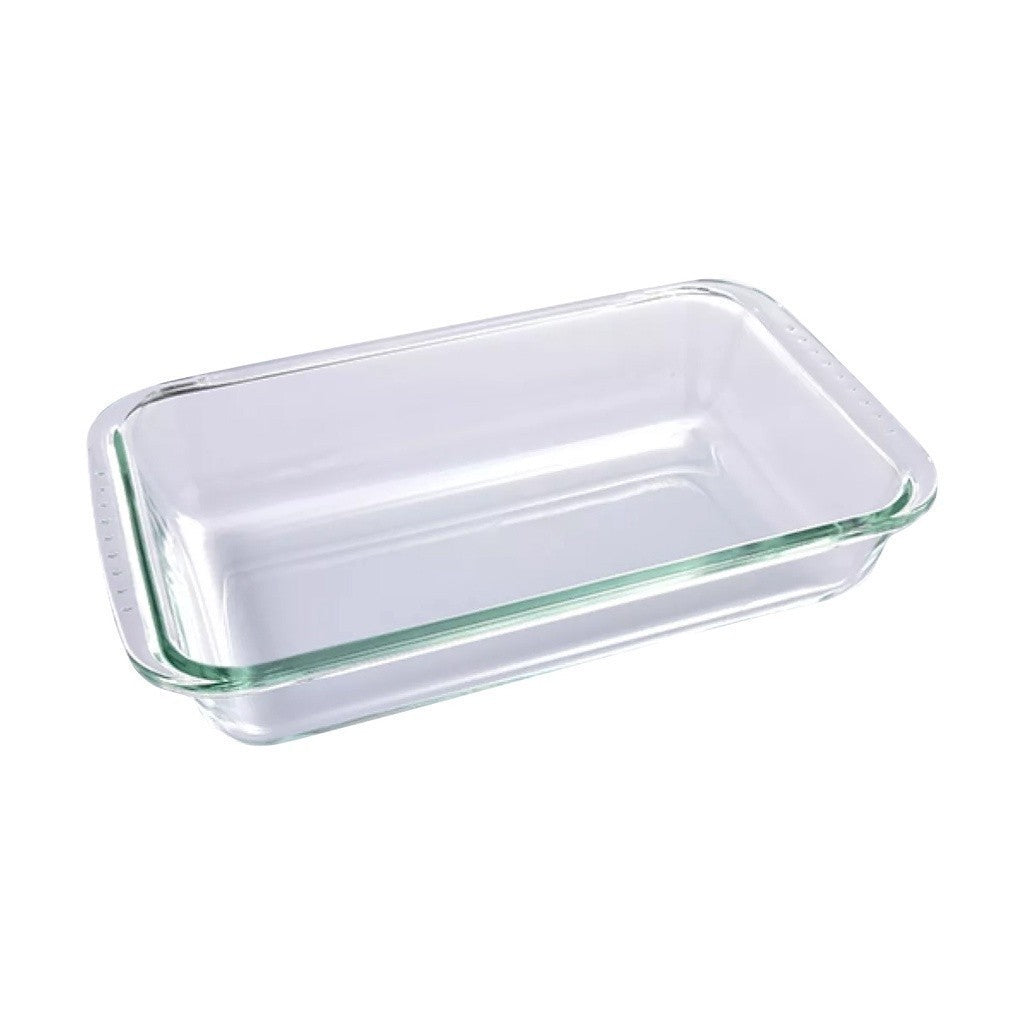 Eurochef Borosilicate Glass Rectangular Baking Tray Casserole Dish w/ Handles Microwavable 2L/2000mL