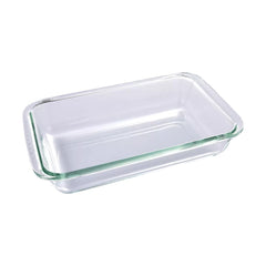Eurochef Borosilicate Glass Rectangular Baking Tray Casserole Dish w/ Handles Microwavable 2L/2000mL