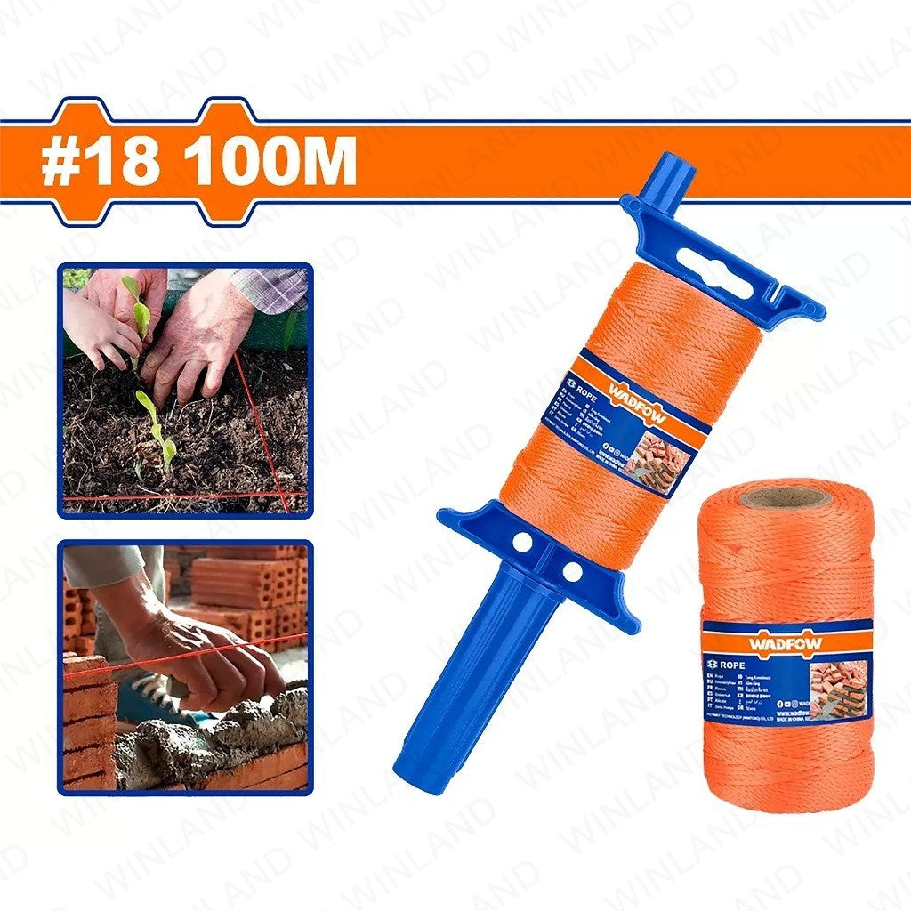 Wadfow by Winland #18 100% New PP Material Buoyant Rope Type Orange Mason Thread x 100m WAD-HT