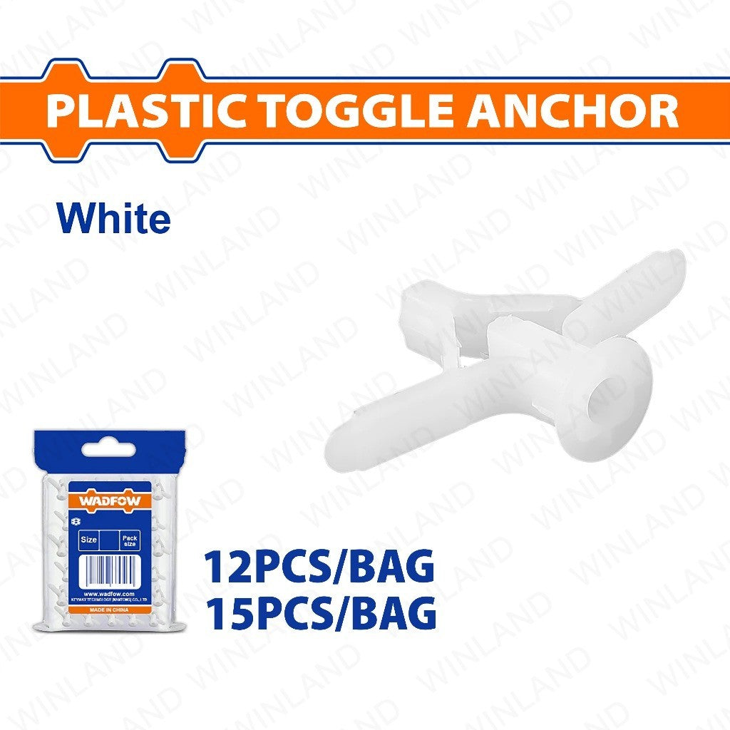 Wadfow by Winland 12/15pcs/set Plastic Toggle Anchor 10-32mm/10-40mm Butterfly Anchor SOLD PER PACK