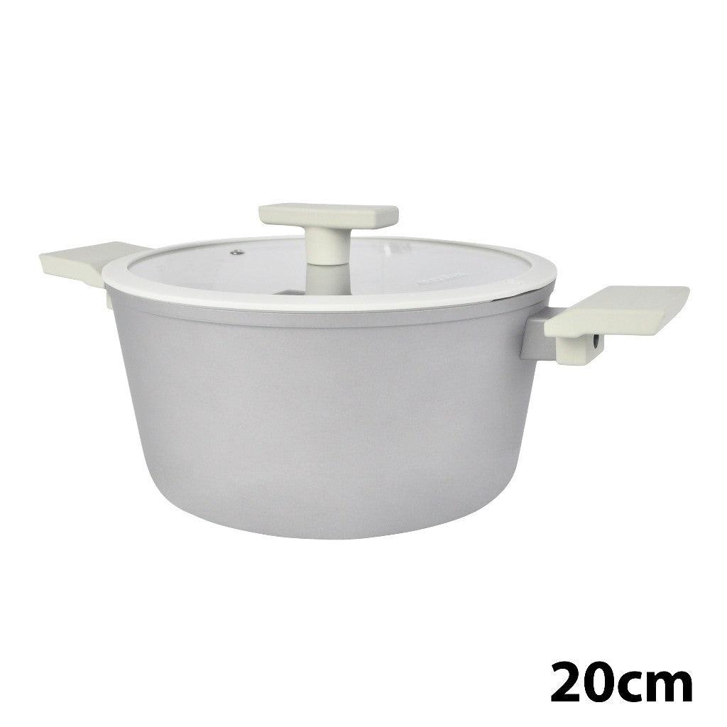 Masflex by Winland 20cm-24cm Non Stick Ultimate Forged Casserole with Glass Lid Induction Base