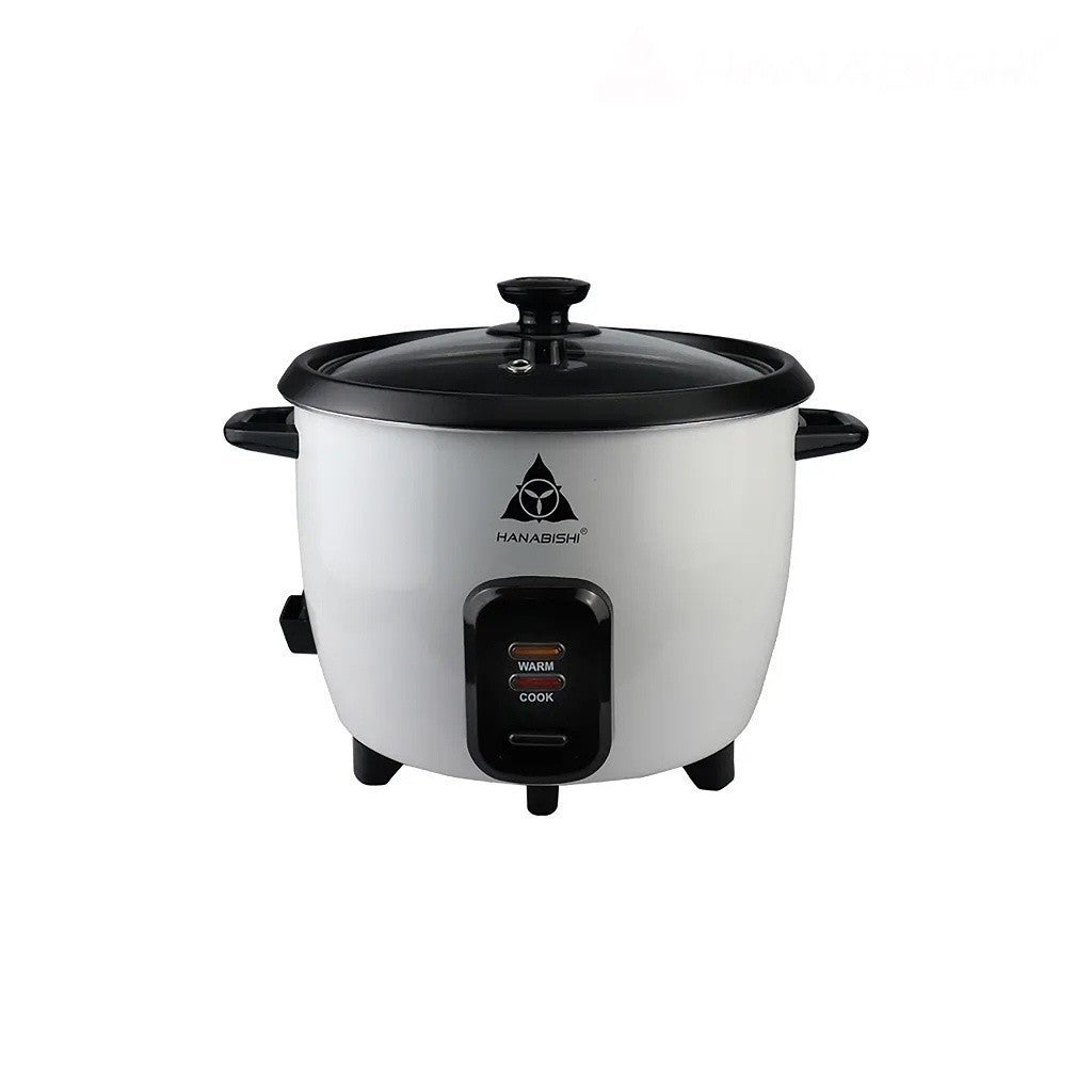 Hanabishi by Winland Black & White 2.8Liters Rice Cooker with Holder HRC-28HBWT