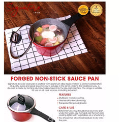 [4897]Signature by Slique Die-Cast Aluminum Forged Non stick 18cm Sauce Pan SLQ-SGS-18