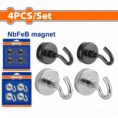 Wadfow by Winland 4PCS/Set NdFeB Magnetic Hook Set Size Diameter: 20mm-32mm WZE2K11 | WZE2K13 WAD-HT