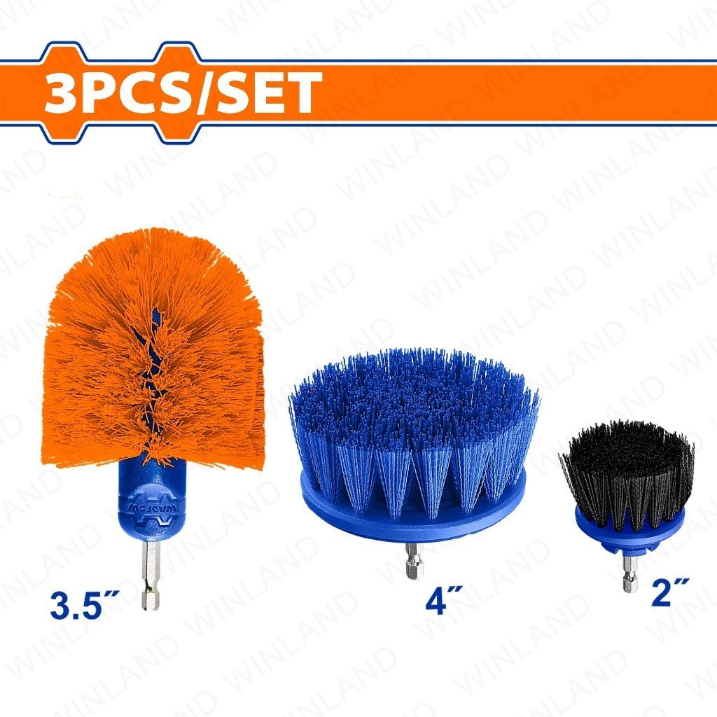 Wadfow 3PCS/Set 1/4inch Multi-Purpose Drill Brush Head Set WND5401 WAD-HT
