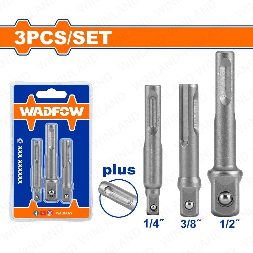 Wadfow by Winland 3PCS/Set SDS Plus Shank Socket Adaptor WSV4K02 WAD-HT