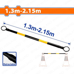 Wadfow by Winland Retractable Traffic Cone Bar 1.3m-2.15m WCBR1301 WAD-HT