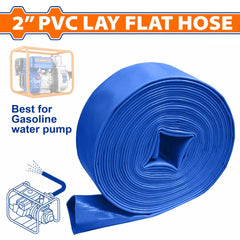 Wadfow 2-Inch PVC Lay Flat Hose For Motor Pumps 50m-100m WPFH0205 | WPFH0210 (WHT)