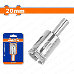 Wadfow by Winland 20mm-27mm x 25mm Diamond Hole Saw with Water Cutting Diamond Tipped Edge WAD-HT