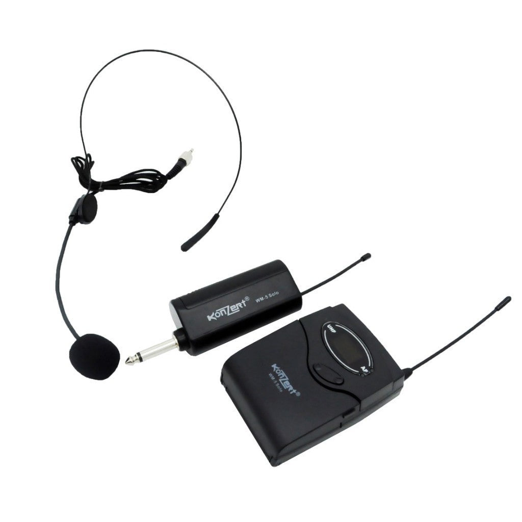 Konzert by Winland WM-5 Solo Headworn UHF Wireless Microphone Lapel Microphone Wireless Mic