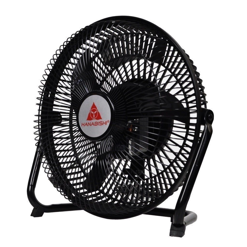 Hanabishi by Winland Industrial 12inch Blade Floor Fan - Black 3 speed control HIFF1200BLK