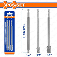 Wadfow by Winland 3PCS/Set Hexagonal Shank Socket Adaptor WSV4K03 WAD-HT