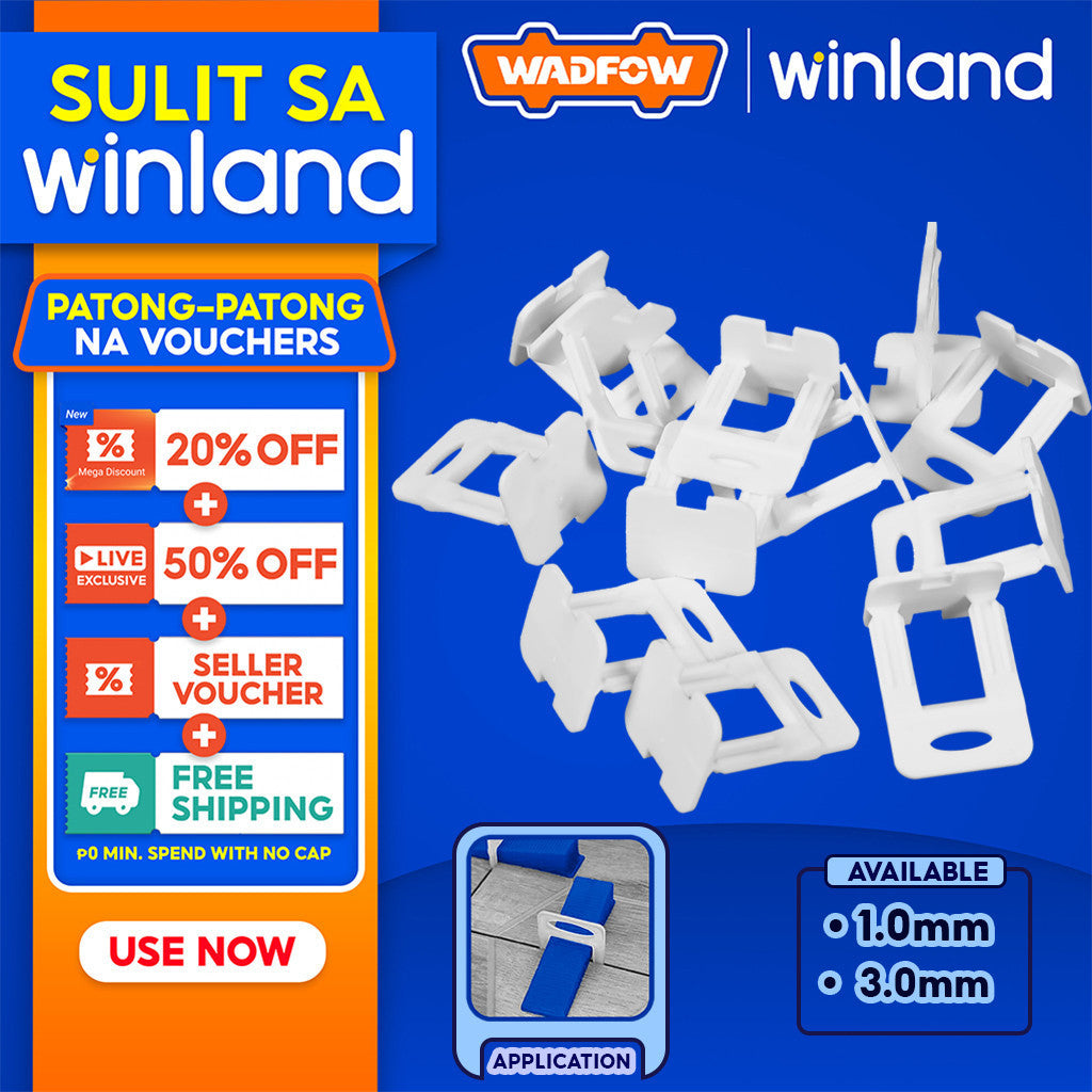 Wadfow by Winland 100pcs Floor Tile Levelers Tile Spacers Anchor 1.0mm-3.0mm SOLD PER PACK WAD-HT