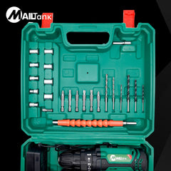Mailtank by Winland Cordless Drill and Driver 32V with 2 Lithium-Ion Batteries & 24 Accessories