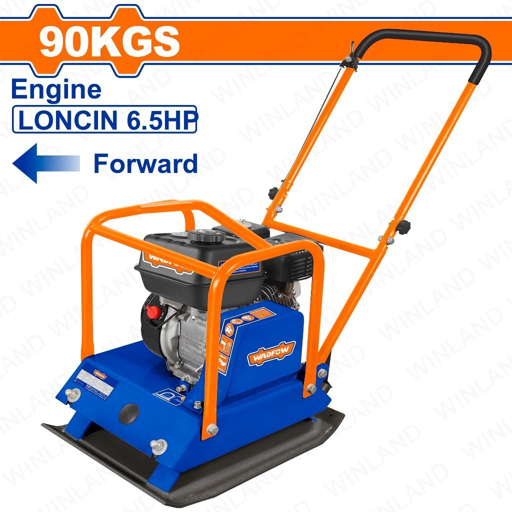 Wadfow by Winland 4.8kW(6.5HP) Gasoline Plate Compactor Vibrating Asphalt Soil 90kgs WPM2A100 WAD-PT
