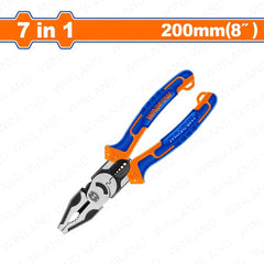 Wadfow by Winland 7-in-1 Multi-Function Combination Pliers 8in/200mm w/ Cr-V Material WPL1778 WAD-HT