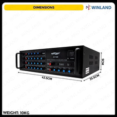 Konzert by Winland Karaoke Amplifier AV-702B 750W x 2 w/ Mixing Console and 3 Mic Input
