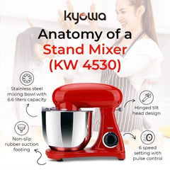Kyowa by Winland 6.5 Liters Stand Mixer w/ Stainless Steel Bowl KW-4530