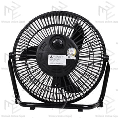 Hanabishi by Winland 9 Inches Industrial Floor Desk Fan Electric Fan HIFF-900BLK