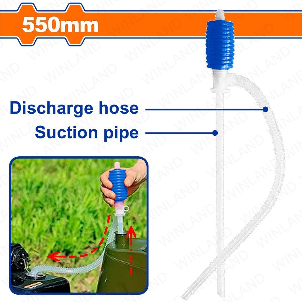 Wadfow by Winland 550mm Manual Plastic Siphon Pump For Liquid Extraction WCYB1301 WAD-HT