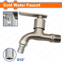 Wadfow by Winland G1/2" 304 Stainless Steel Wall-Mounted Cold Water Faucet WZD4925 WAD-HT
