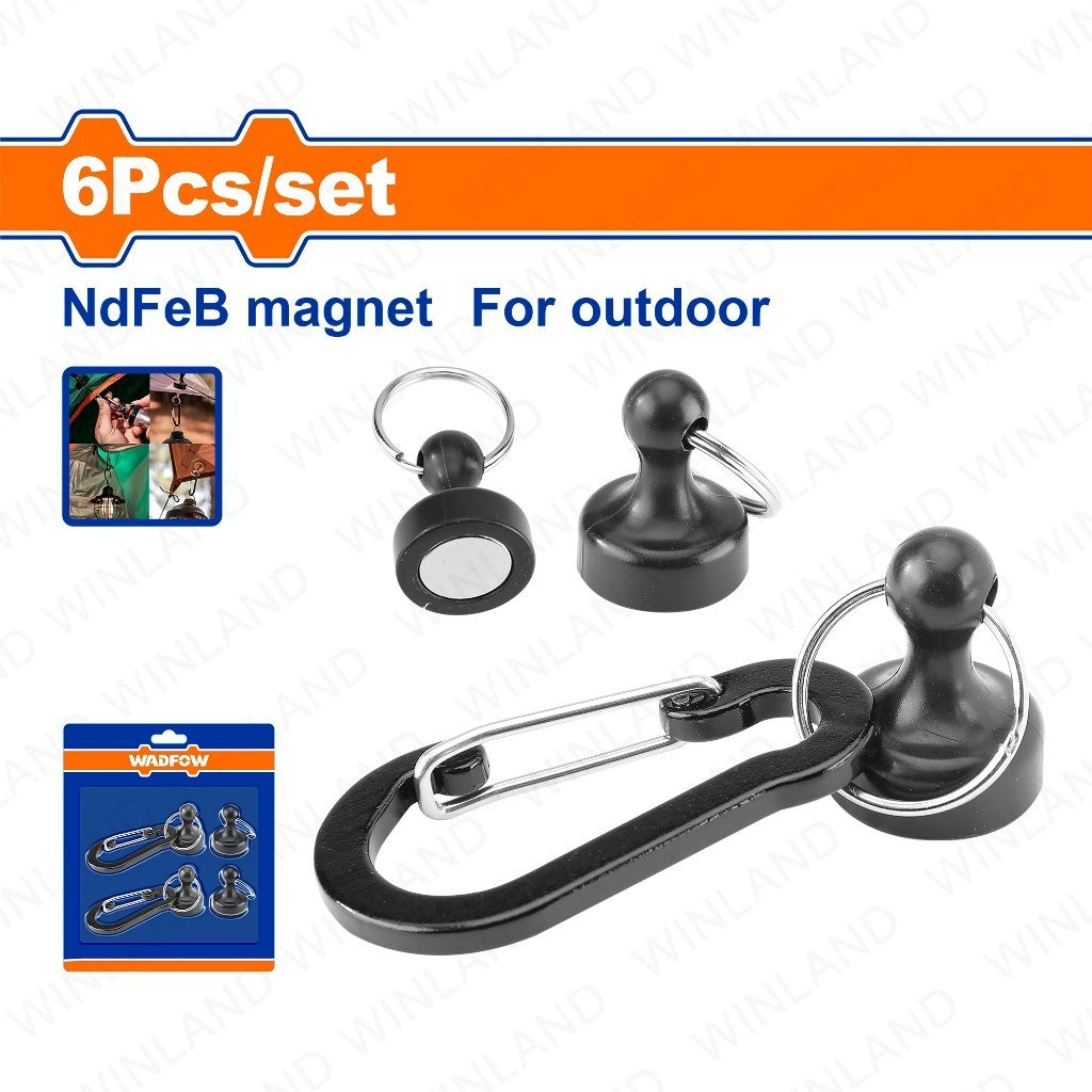 Wadfow by Winland 6PCS/Set Outdoor Magnetic Set NdFeB Strong Magnet WZE4K12 WAD-HT