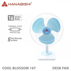 Hanabishi by Winland 16inches(405mm) Desk Fan Cool Blossom 16T Low Noise | Durable Electric Fan