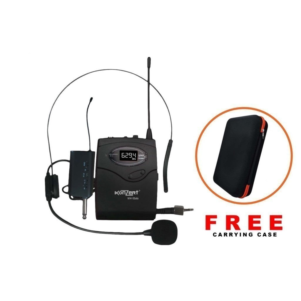 Konzert by Winland WM-5 Solo Headworn UHF Wireless Microphone Lapel Microphone Wireless Mic