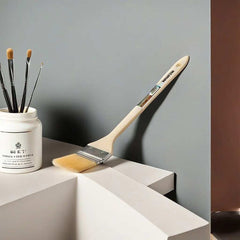 Wadfow 1.5in(38mm)|2in(50mm)|2.5in(63mm) Curved tip Paint Brush For Oil-Based With Wooden Handle