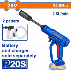 Wadfow by Winland P20S/20V Lithium-Ion Cordless Pressure Washer with & without Battery & Charger