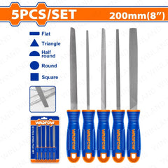 Wadfow by Winland 5PCS/Set 8inch/200mm Industrial T12-Steel Metal Files WSF2405 WAD-HT