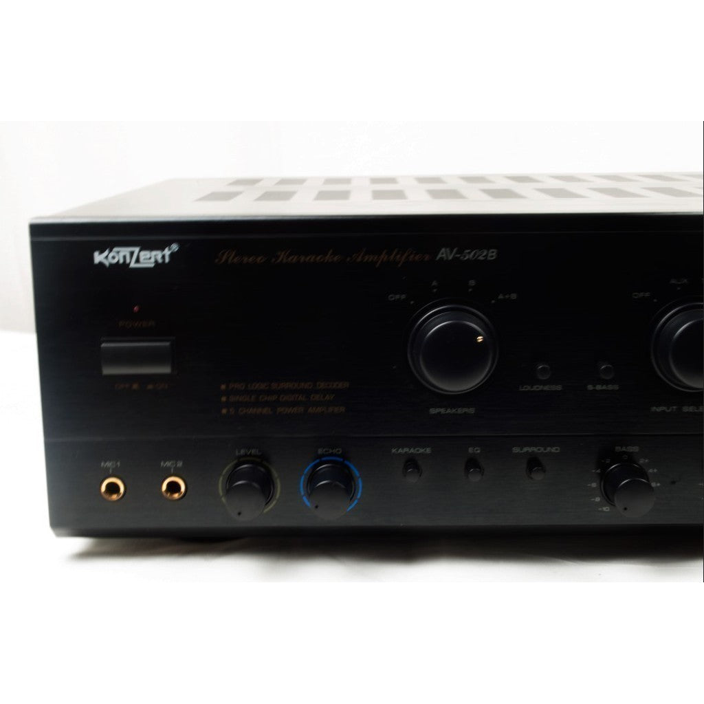 Konzert by Winland Original AV-502B Surround Sound Karaoke Amplifier 500W x 2 RMS (Black) AV502B