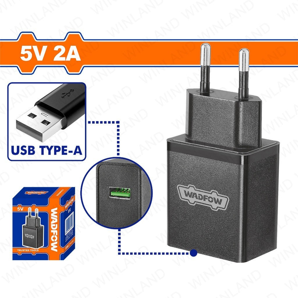 Wadfow by Winland S12/5V Battery Charger USB Type-A Charging Port WFCT552 WAD-CT