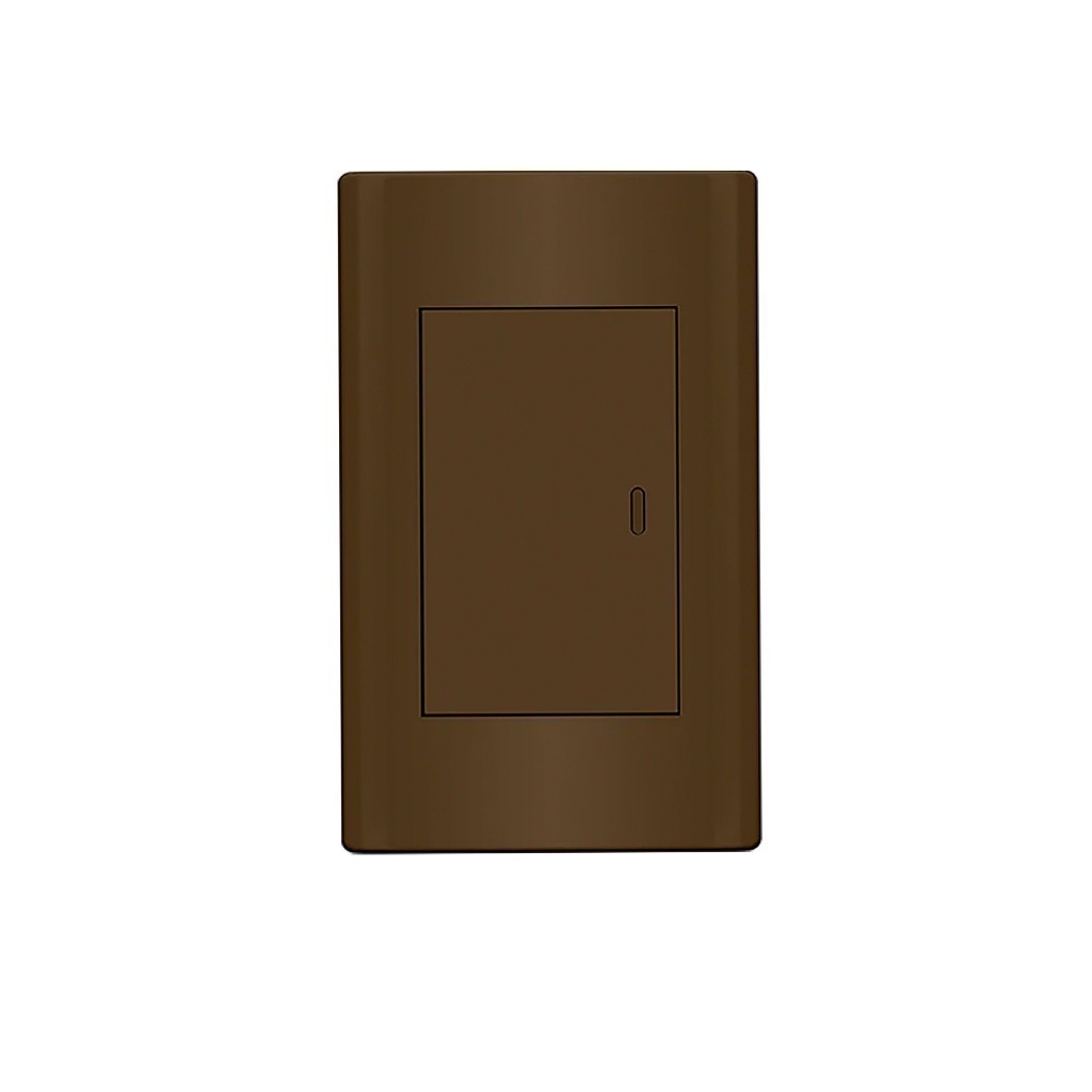Royu by Winland Plano Series 1, 2, 3 Gang Switches Set, Outlets, Dark Wood & Dark Gray