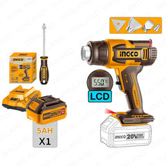 Ingco by Winland P20S/20V Lithium-Ion Cordless Heat Gun Temperature 30-550°C ING-CT