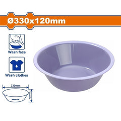 Wadfow Plastic Wash Basin F-330 x 120mm; F-390 x 130mm (-20°C~120°C) WPY1333 | WPY1339 (WHT)