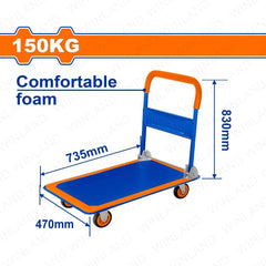 Wadfow by Winland 150kg Foldable Platform Hand Truck with Comfortable Foam Handle WWB1315 WAD-HT