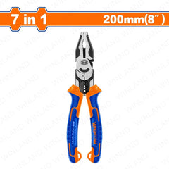 Wadfow by Winland 7-in-1 Multi-Function Combination Pliers 8in/200mm w/ Cr-V Material WPL1778 WAD-HT