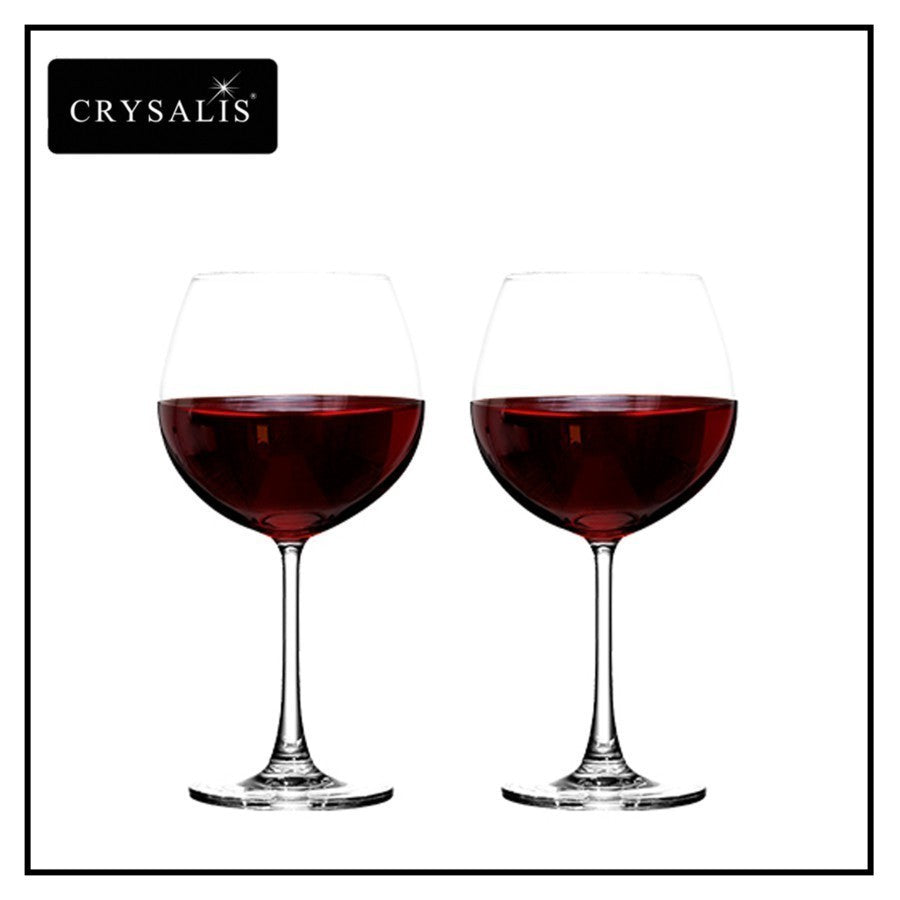 Crysalis Stemware CRY-BW23/2 Burgundy Glass Cocktail Glass 643mL/23oz Set of 2