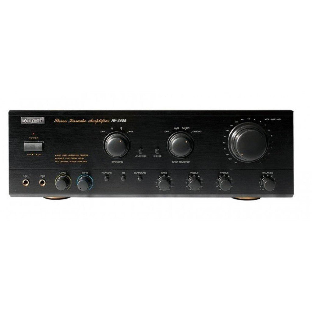 Konzert by Winland Original AV-502B Surround Sound Karaoke Amplifier 500W x 2 RMS (Black) AV502B