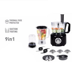 Hanabishi by Winland 9in1 Food Processor | Food Chopper bowl with stainless steel blade HFP800