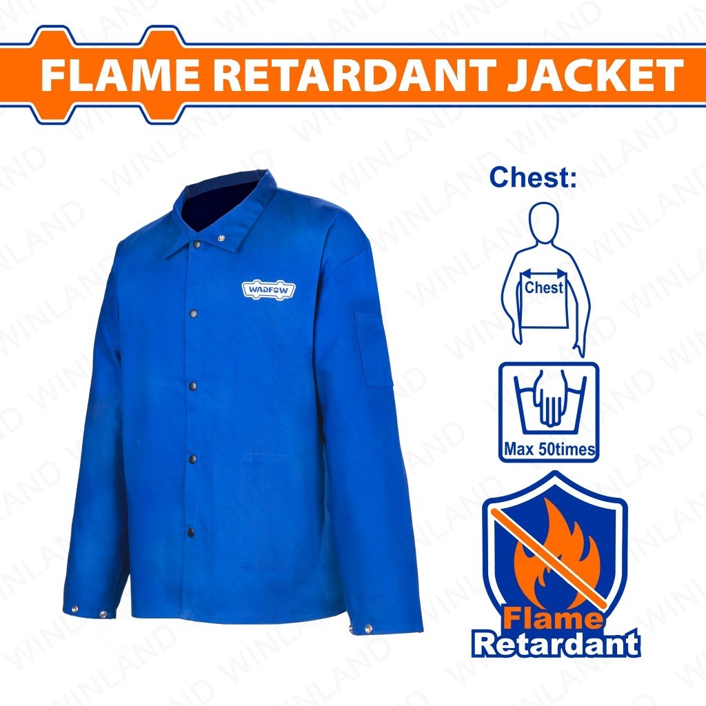 Wadfow by Winland Fireproof Flame-Retardant Jacket-Large & X-Large WZW0103.L | WZW0103.XL WAD-HT