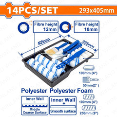 Wadfow by Winland 14-in-1 Cylinder Brush Set with 5.3mm Central Shank WCB3H13 WAD-HT