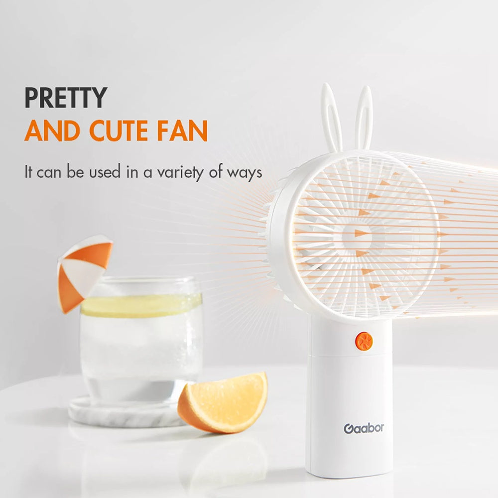 Gaabor Hand-held Fan Portable Mini Fan USB Rechargeable Handy Pocket Cooling Fan