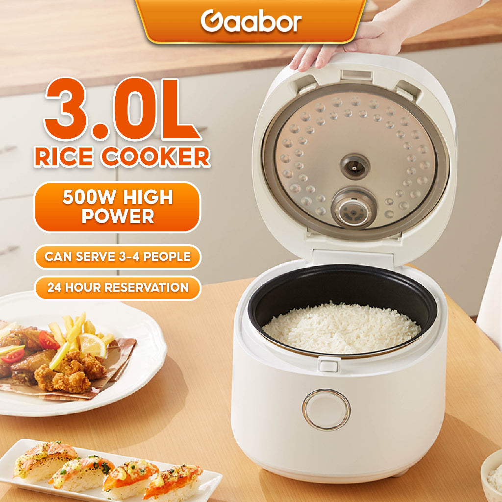 Gaabor 3L Intelligent Digital Rice Cooker w/ Steamer24-hour Reservation Non-Stick Coating